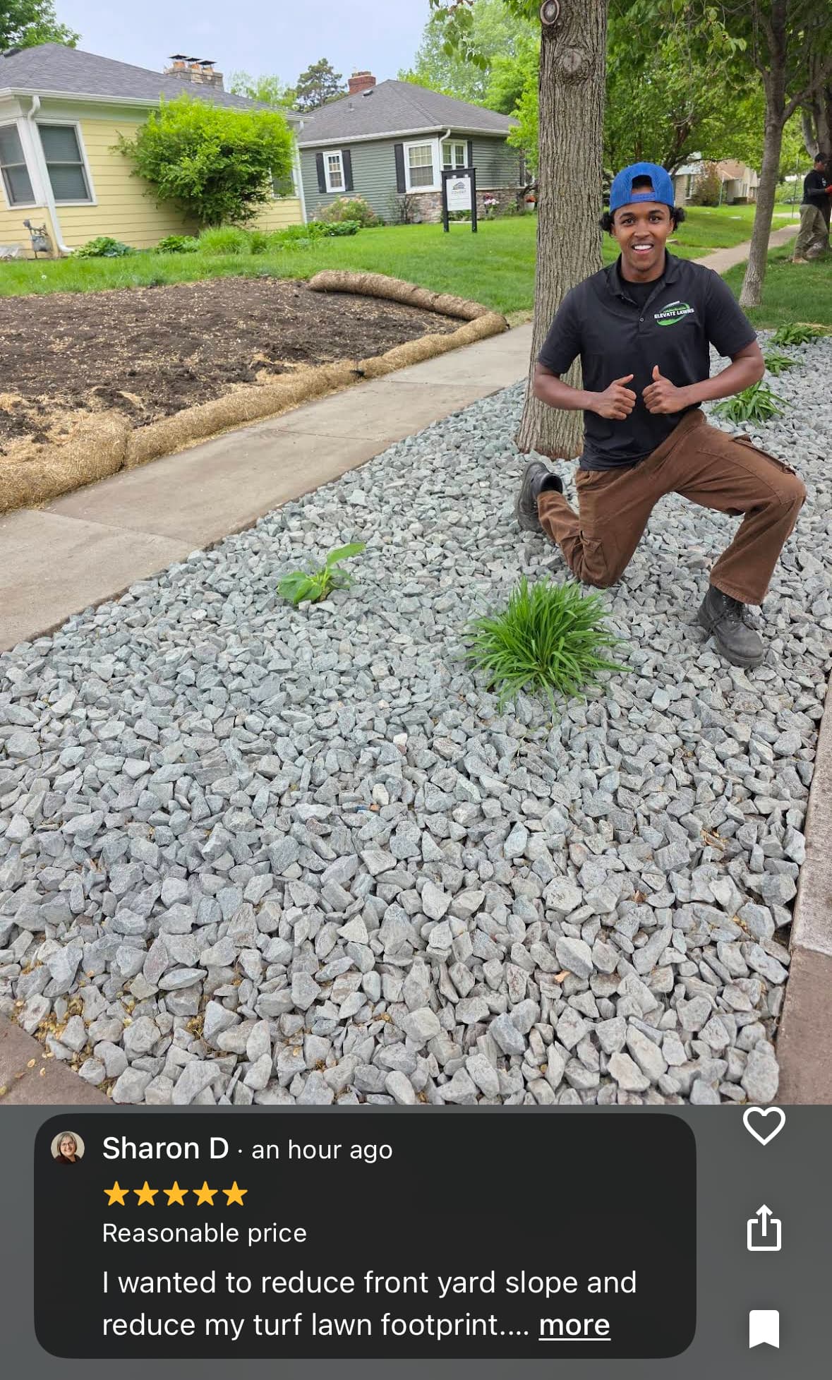 Front Yard Slope Fix and Rock Landscape Swap That Earned 5 Stars image